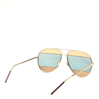 Christian Dior Split 1 Aviator Sunglasses Gold 4 of 8