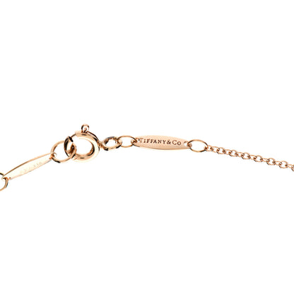 Tiffany 18K Rose Gold Diamond .17ct Elsa Peretti Diamonds by the Yard Pendant Necklace 5 of 7