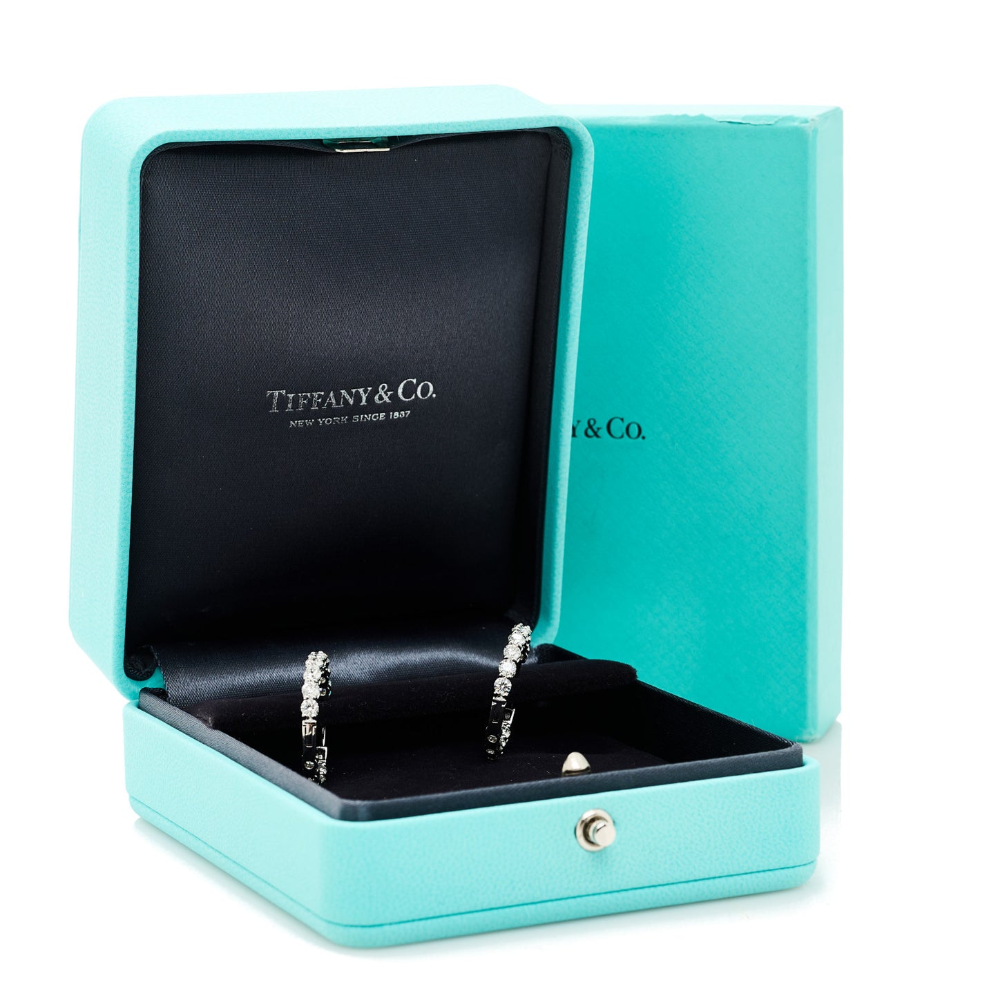 Platinum Diamond 2.39ctw Inside-Out Hoop Earrings