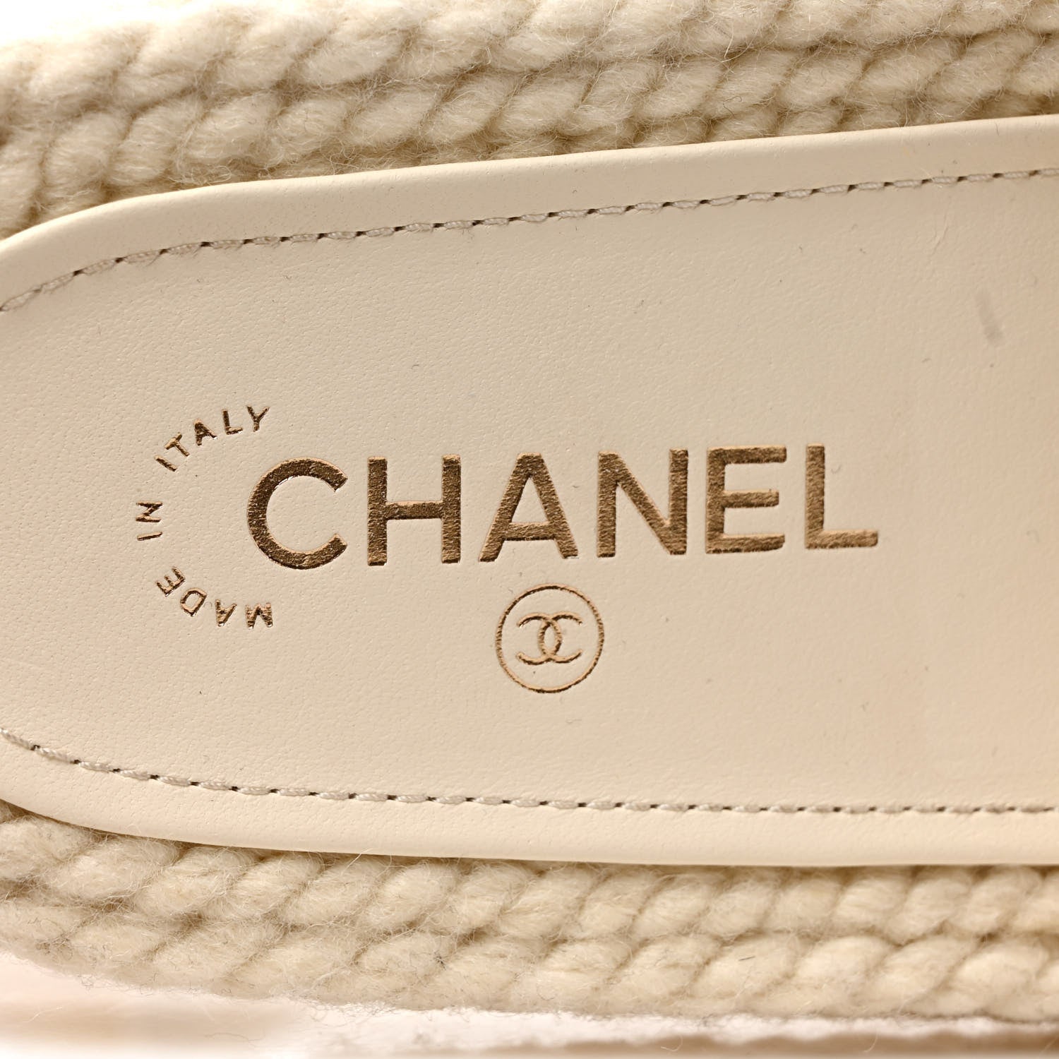 Chanel Braided Knit CC Mules 39 Ecru 7 of 8