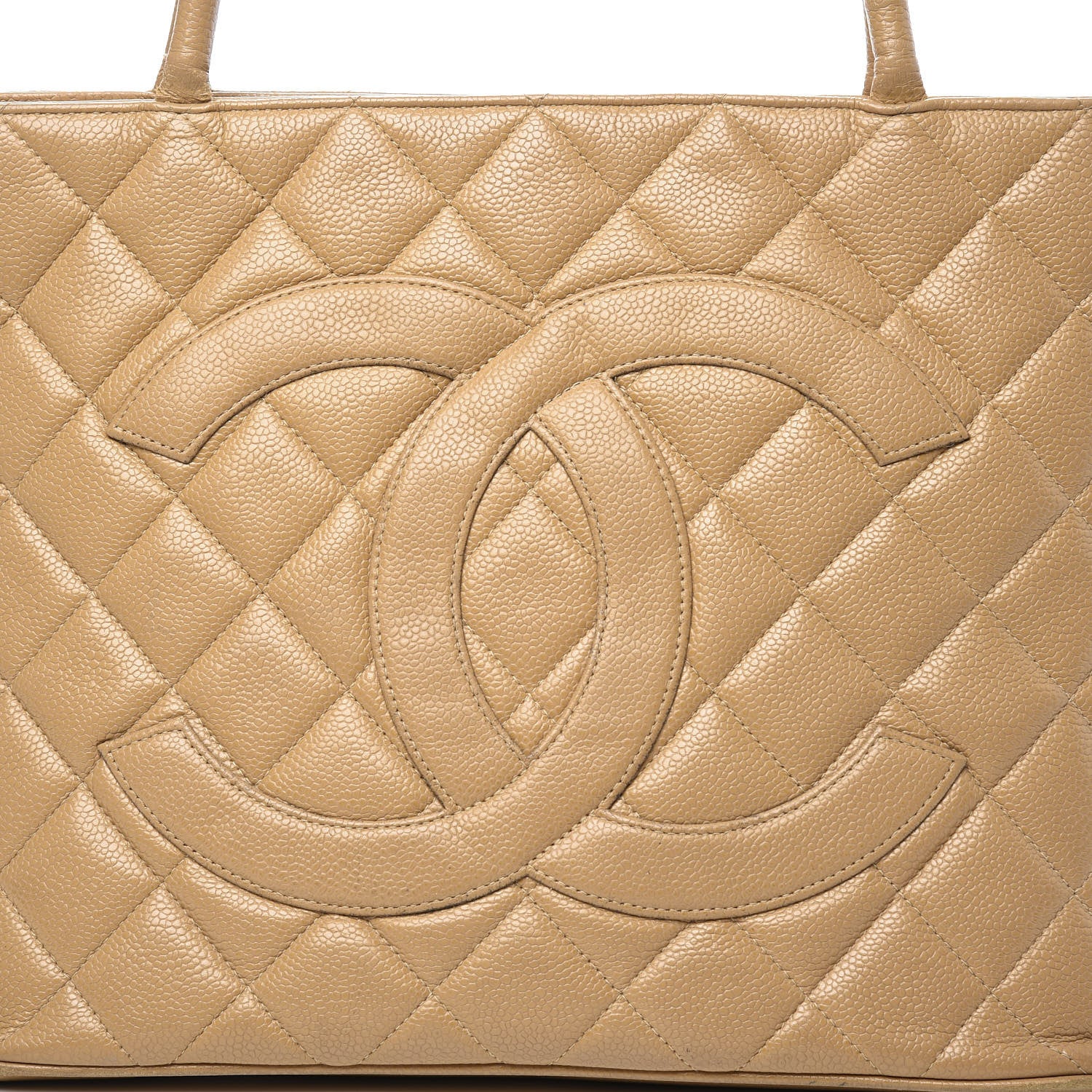 Chanel Caviar Quilted Medallion Tote Beige 11 of 11