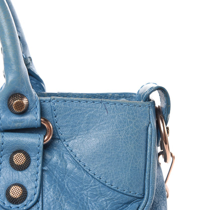 Balenciaga Agneau Giant 12 Rose Gold Hardware City Bleu Indigo 14 of 15