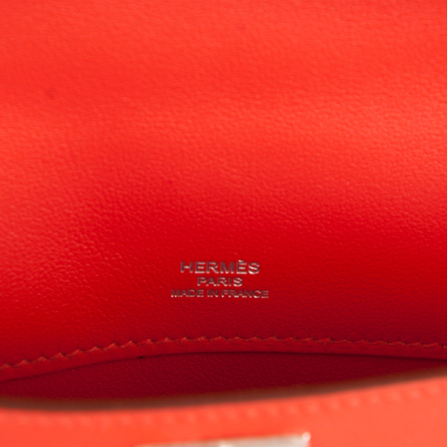 Hermes Swift Kelly Cut Clutch Pochette Capucine 10 of 15