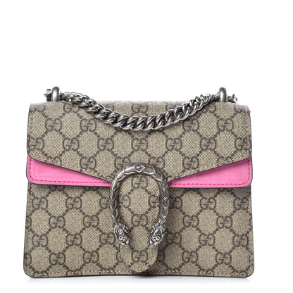 Gucci GG Supreme Monogram Mini Dionysus Shoulder Bag Pink 1 of 14