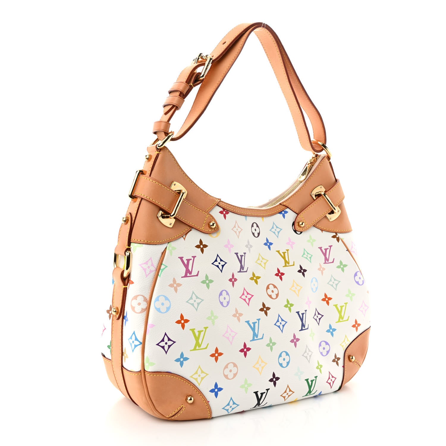 Louis Vuitton LOUIS VUITTON Monogram Multicolor Greta White 3 of 10