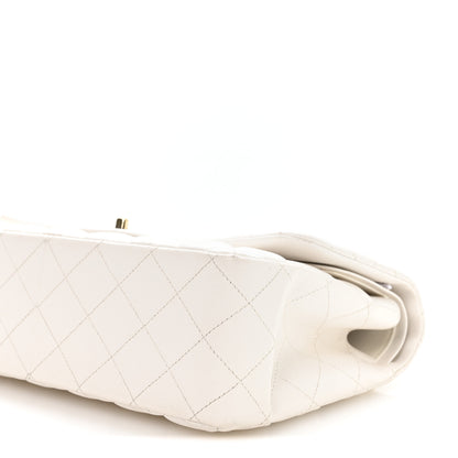 Chanel Caviar Quilted Jumbo Double Flap White 10 of 11