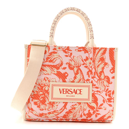 Versace Jacquard Barocco Small Athena Tote White Multicolor 1 of 13