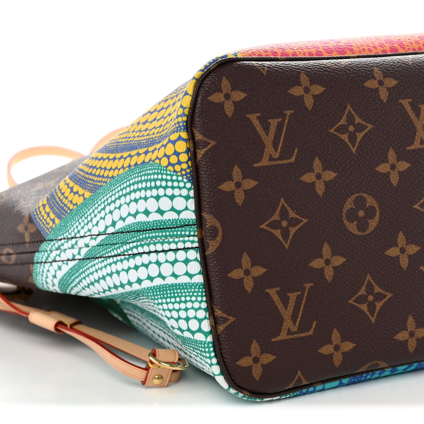 LV X YK Monogram Kusama Pumpkin Neverfull MM