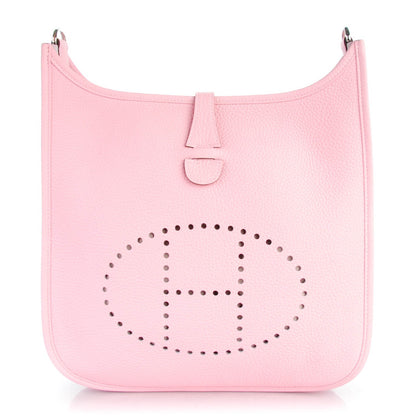 Hermes Taurillon Clemence Evelyne III PM Rose Sakura 1 of 7