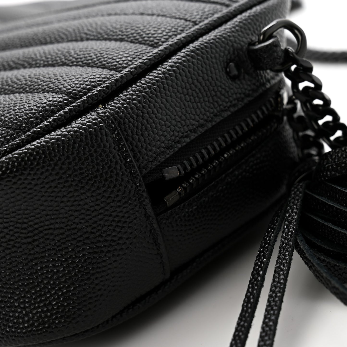 Grain De Poudre Matelasse Monochrome Monogram Mini Lou Camera Bag Black