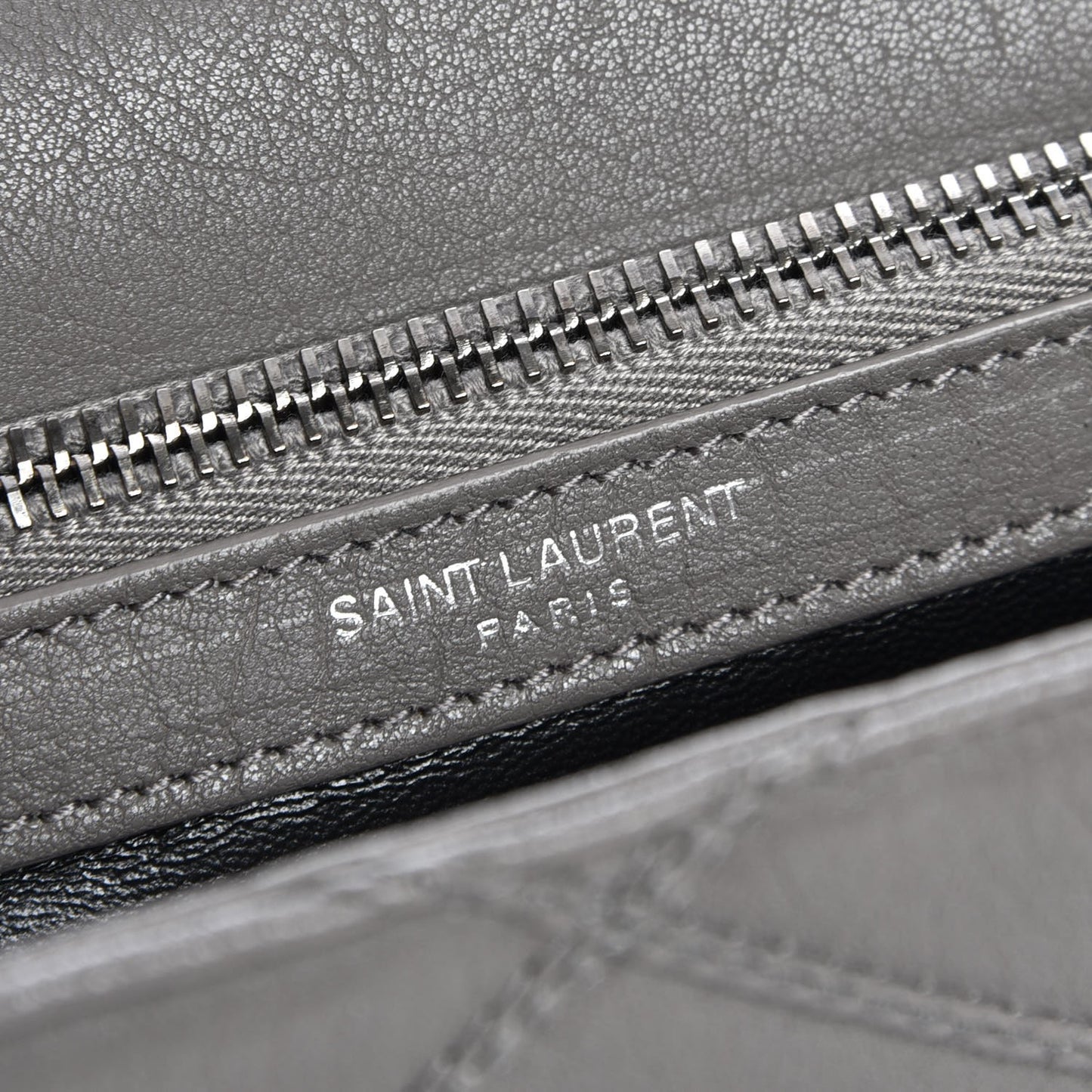 Calfskin Matelasse Diamond Quilted Monogram Medium College Bag Fog