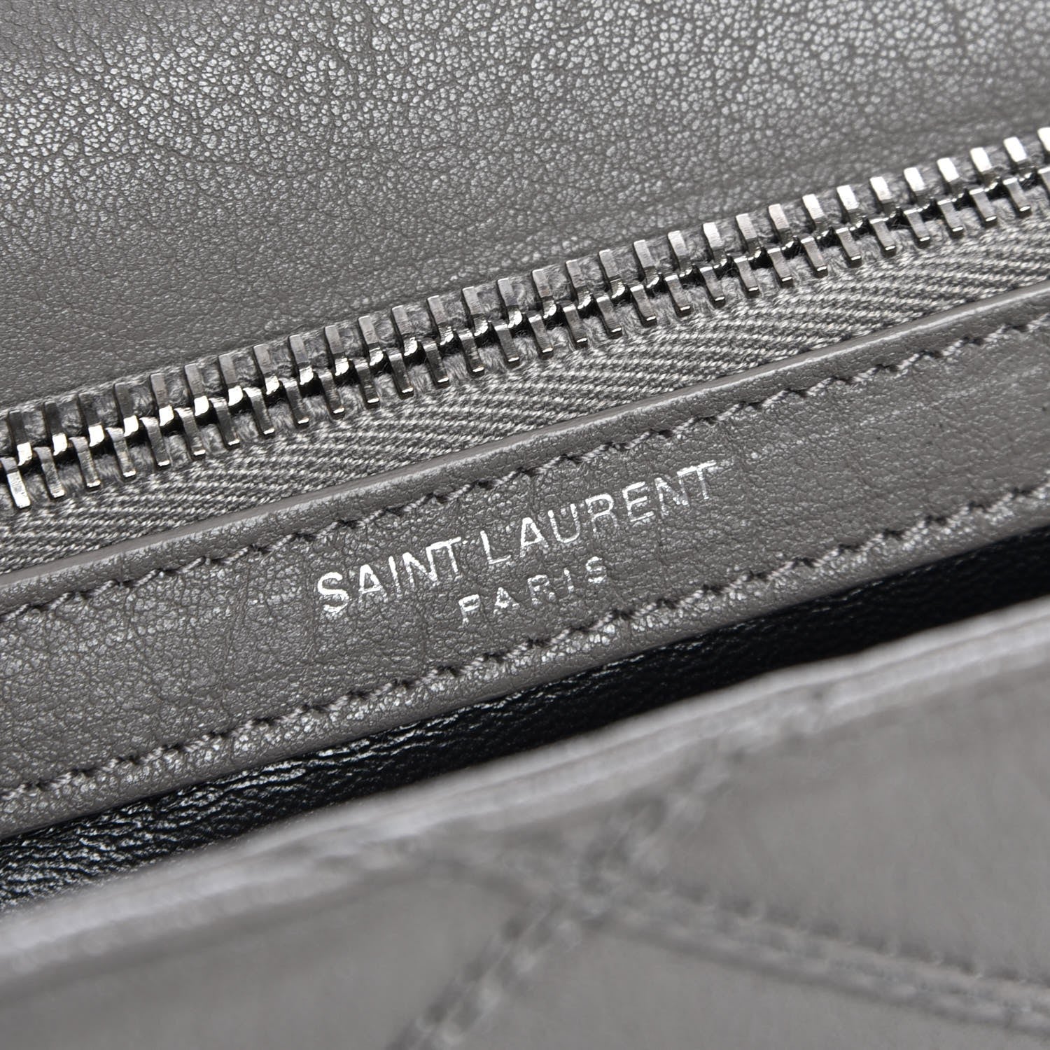 Saint Laurent Calfskin Matelasse Diamond Quilted Monogram Medium College Bag Fog 7 of 8