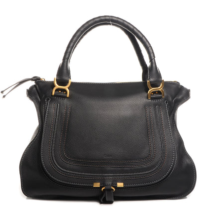 Chloe Calfskin Large Marcie Satchel Black 1 of 9