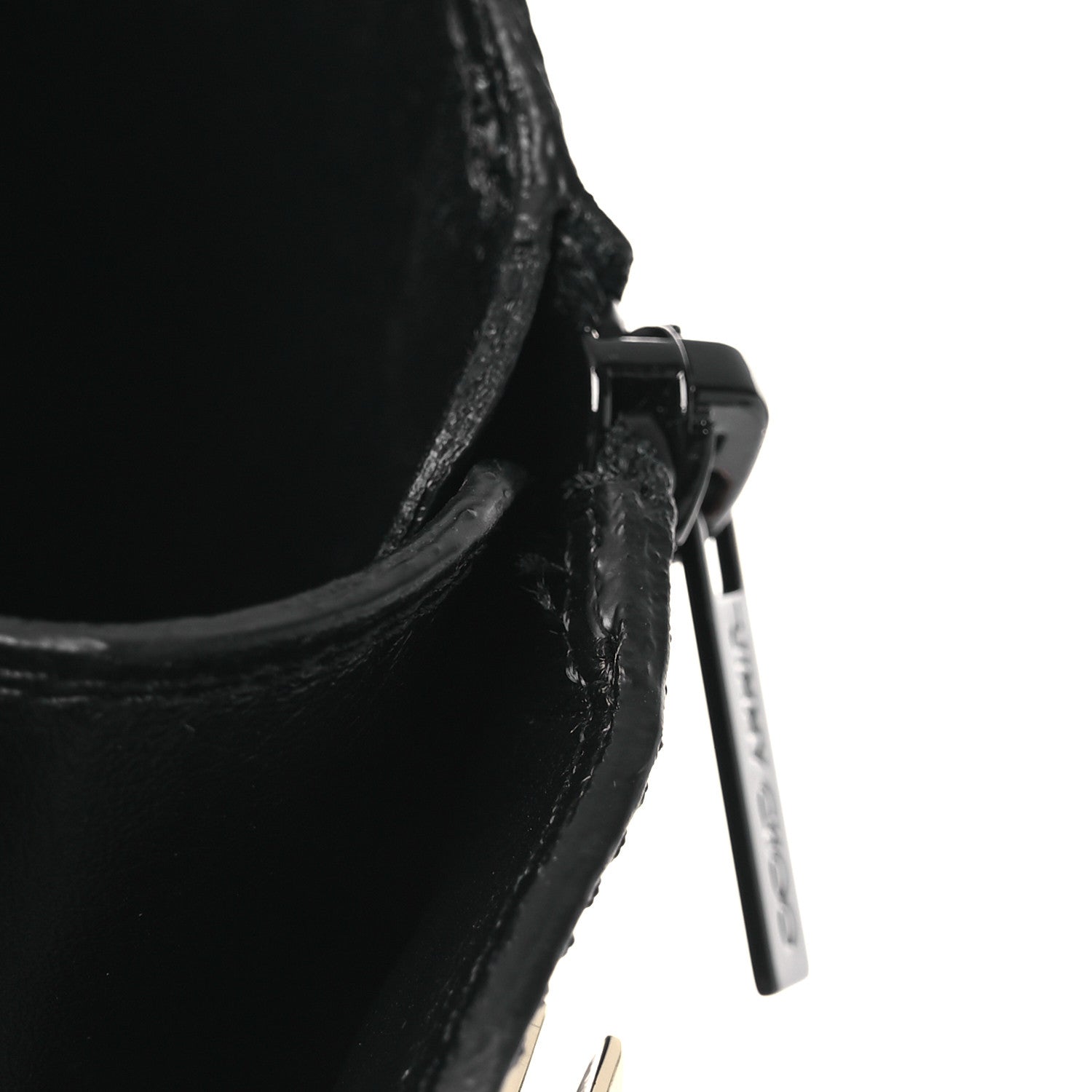 Jimmy Choo Smooth Calfskin Diamond Hook Nari Flat Boots 40 Black Gold 10 of 11