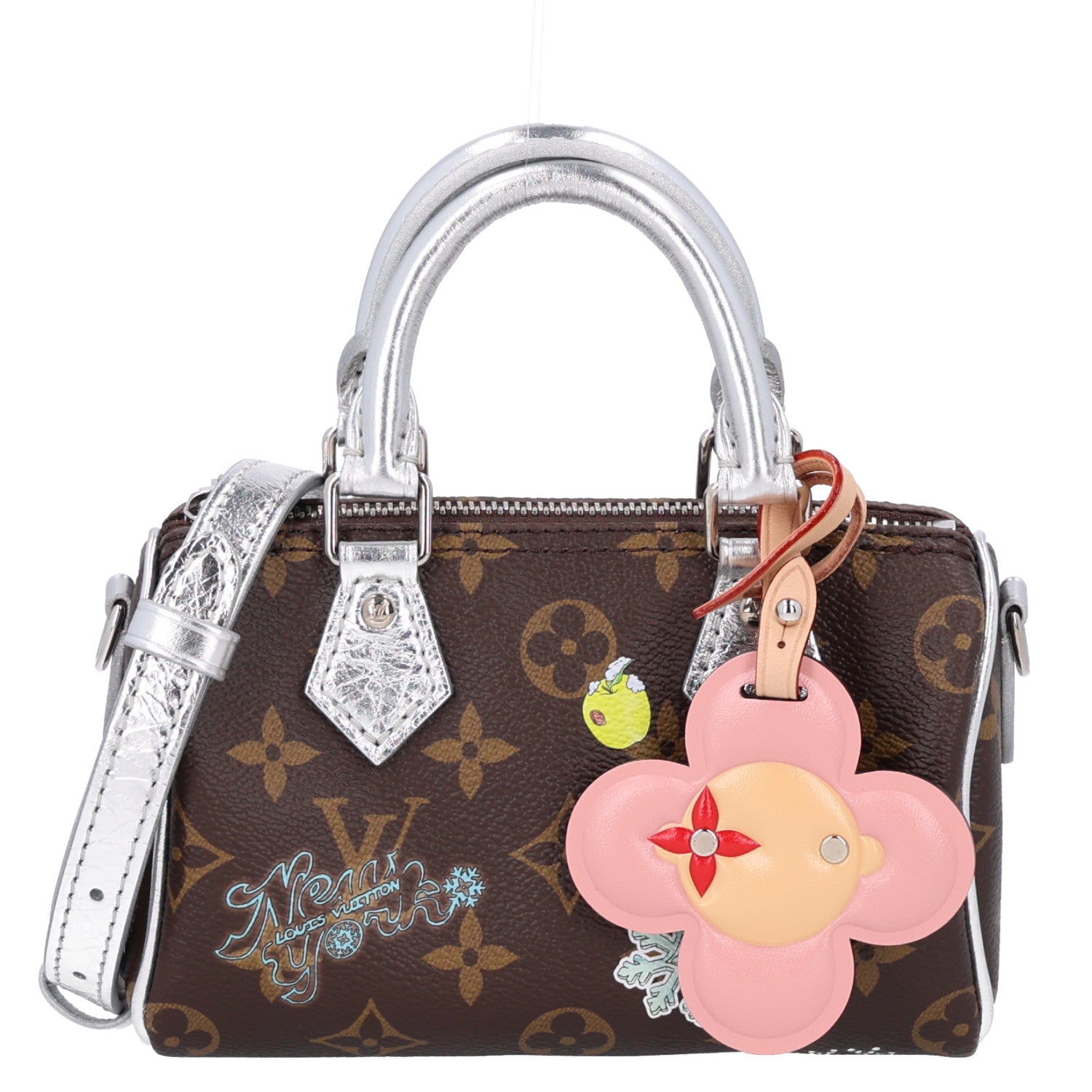 Louis Vuitton Monogram 57th Street NYC Nano Speedy Silver 1 of 8