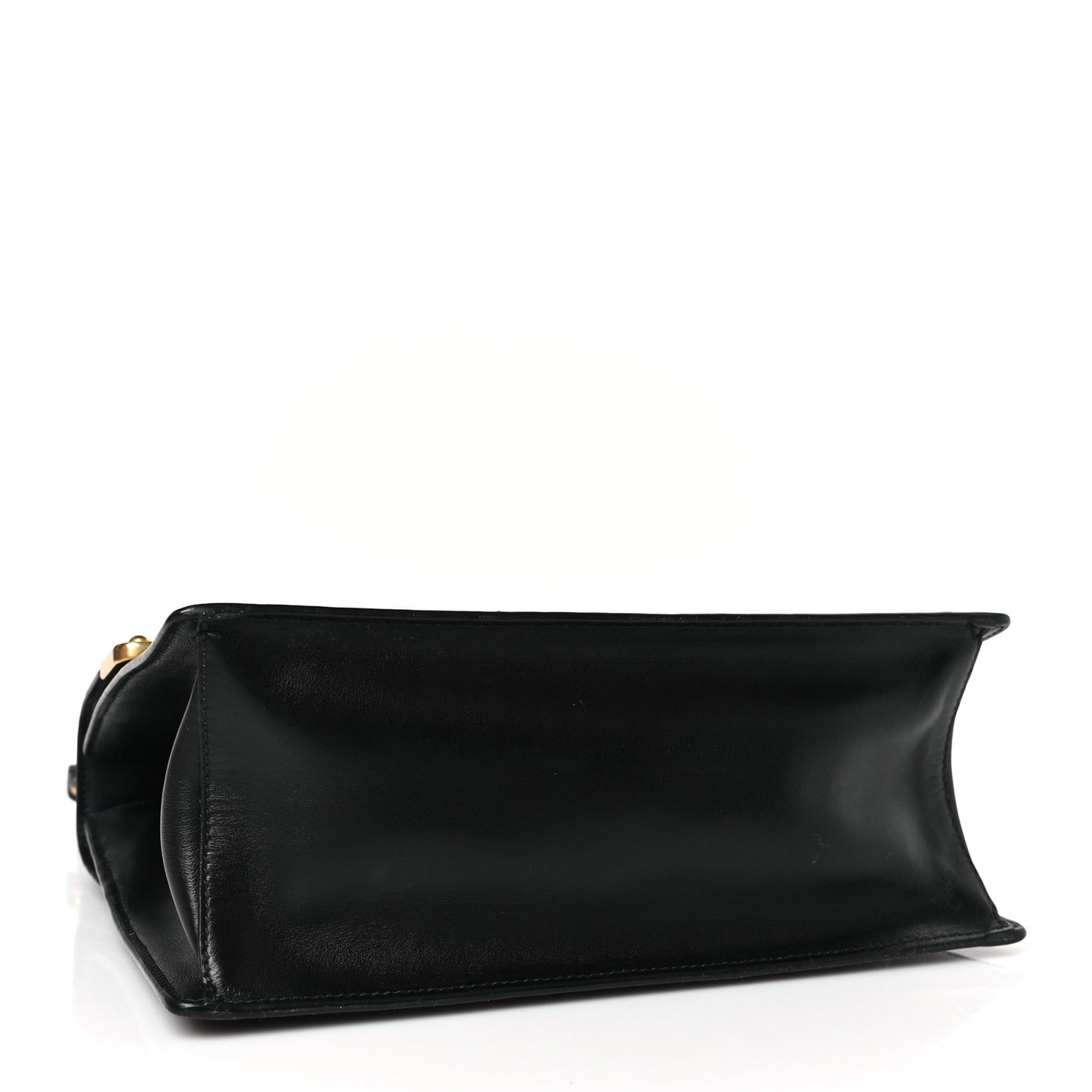 City Calfskin Saffiano Cahier Top Handle Bag Black