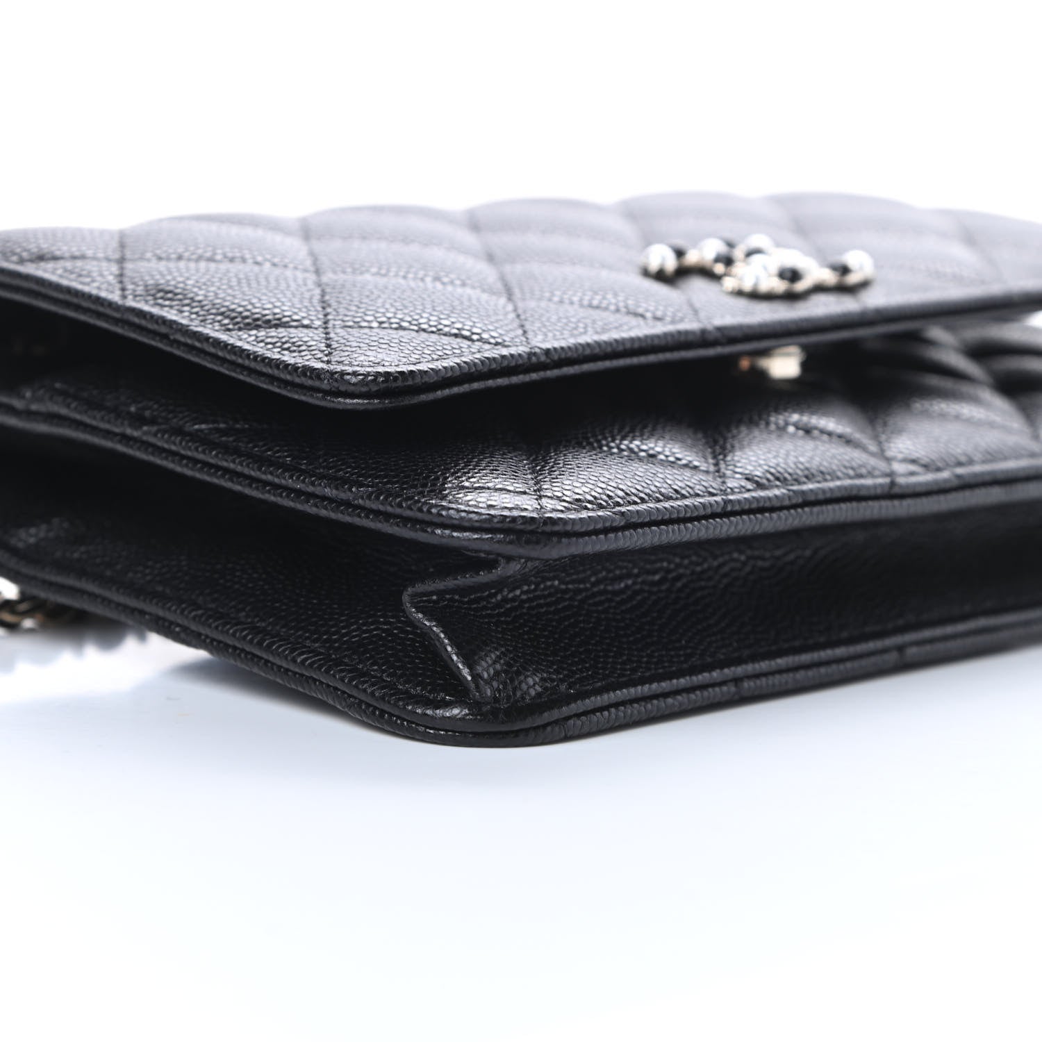 Chanel Caviar Quilted Coco Candy Wallet On Chain WOC Black 10 of 13