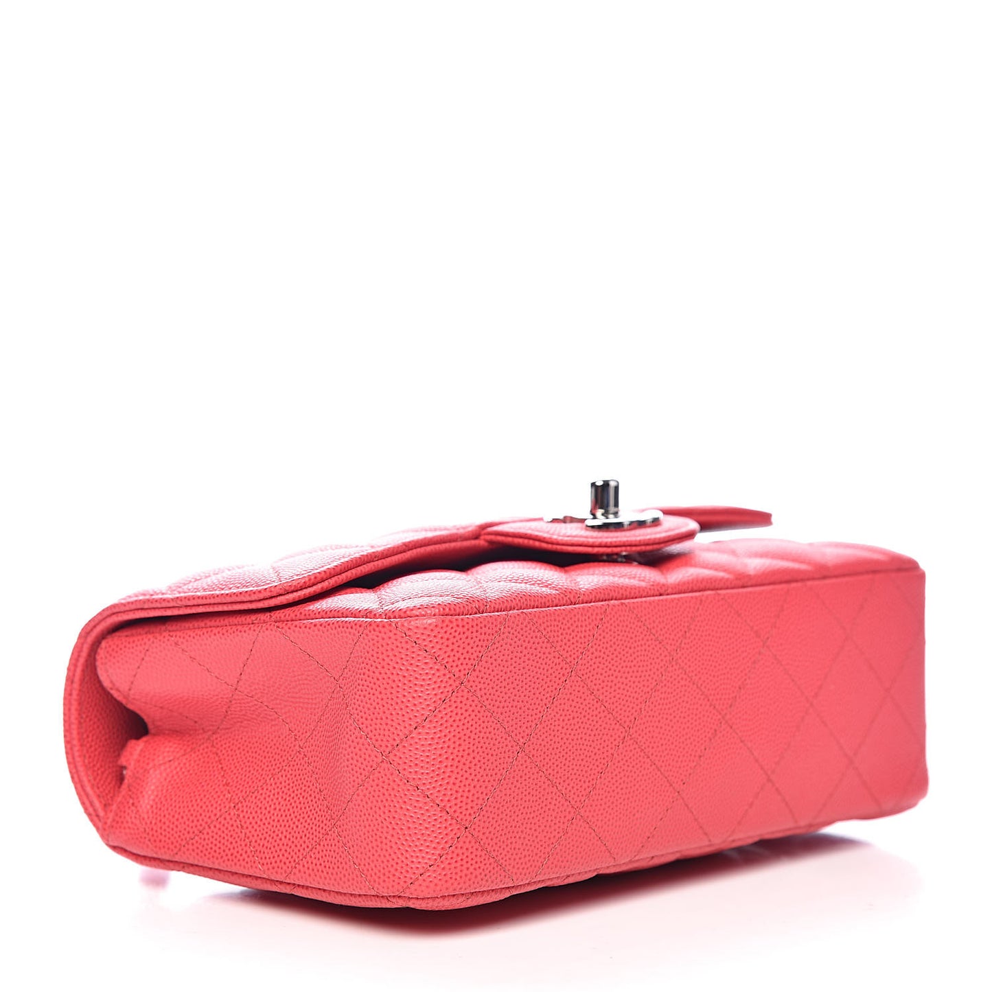 Caviar Quilted Mini Rectangular Flap Dark Pink