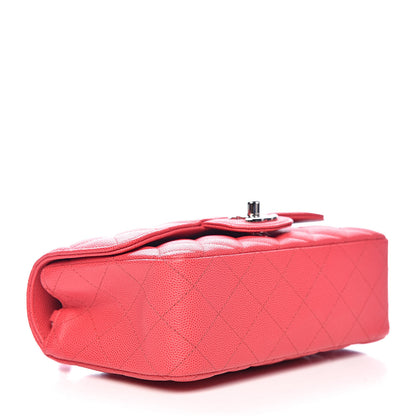 Chanel Caviar Quilted Mini Rectangular Flap Dark Pink 4 of 10