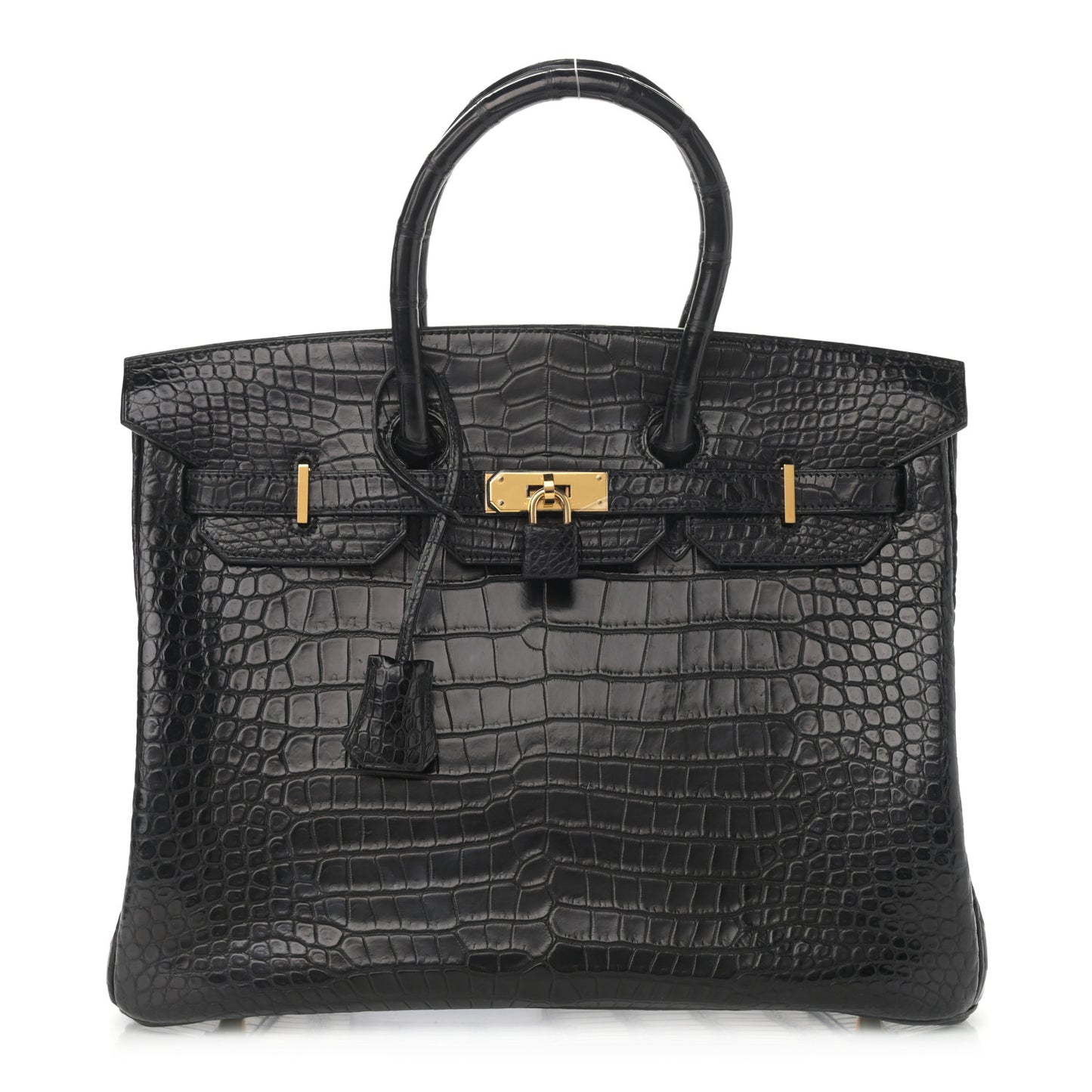 Matte Porosus Crocodile Birkin 35 Black