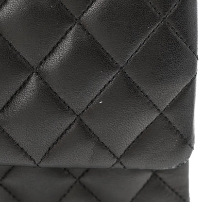 Chanel Lambskin Quilted Medium Double Flap Black 17 of 19