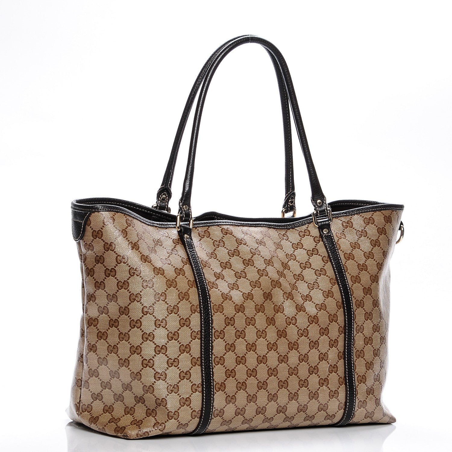 Gucci Crystal Monogram Large Joy Tote Beige Ebony Testa di Moro 3 of 10