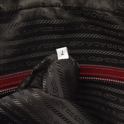 Prada Saffiano Travel Briefcase Rubino 7 of 14