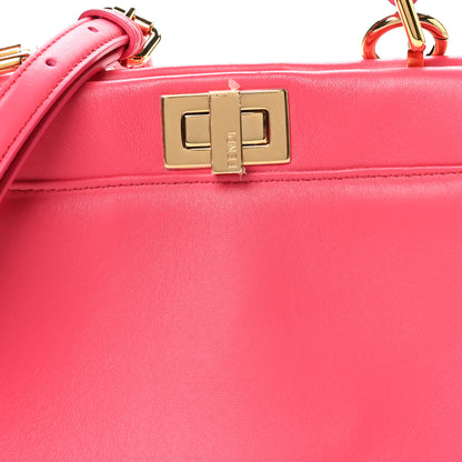 Fendi Nappa Mini Peekaboo Iconic Satchel Lampone 8 of 10