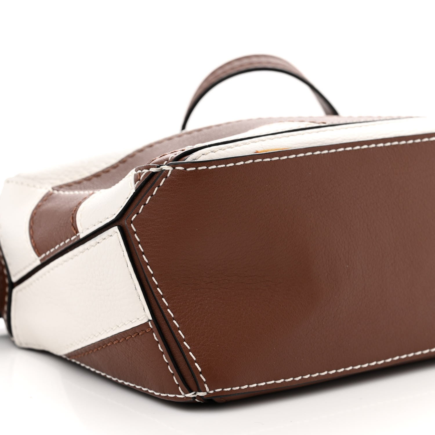 Loewe Calfskin Rugby Mini Puzzle Bag Brunette Soft White 9 of 11