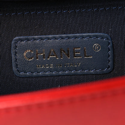 Chanel Velvet Plaid Tartan Quilted Medium Boy Flap Red 6 of 11