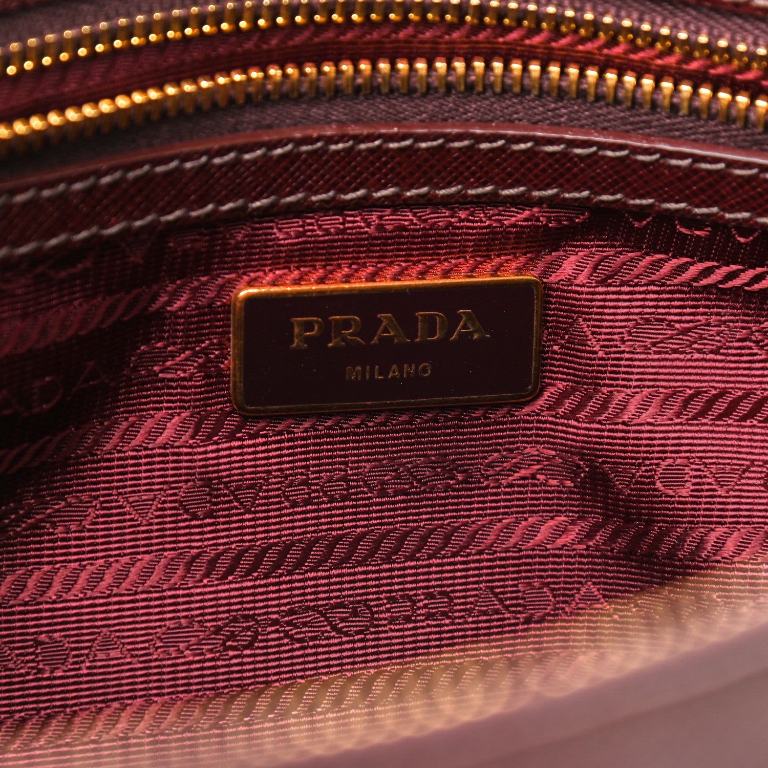 Prada Saffiano Small Galleria Double Zip Tote Granato 8 of 19