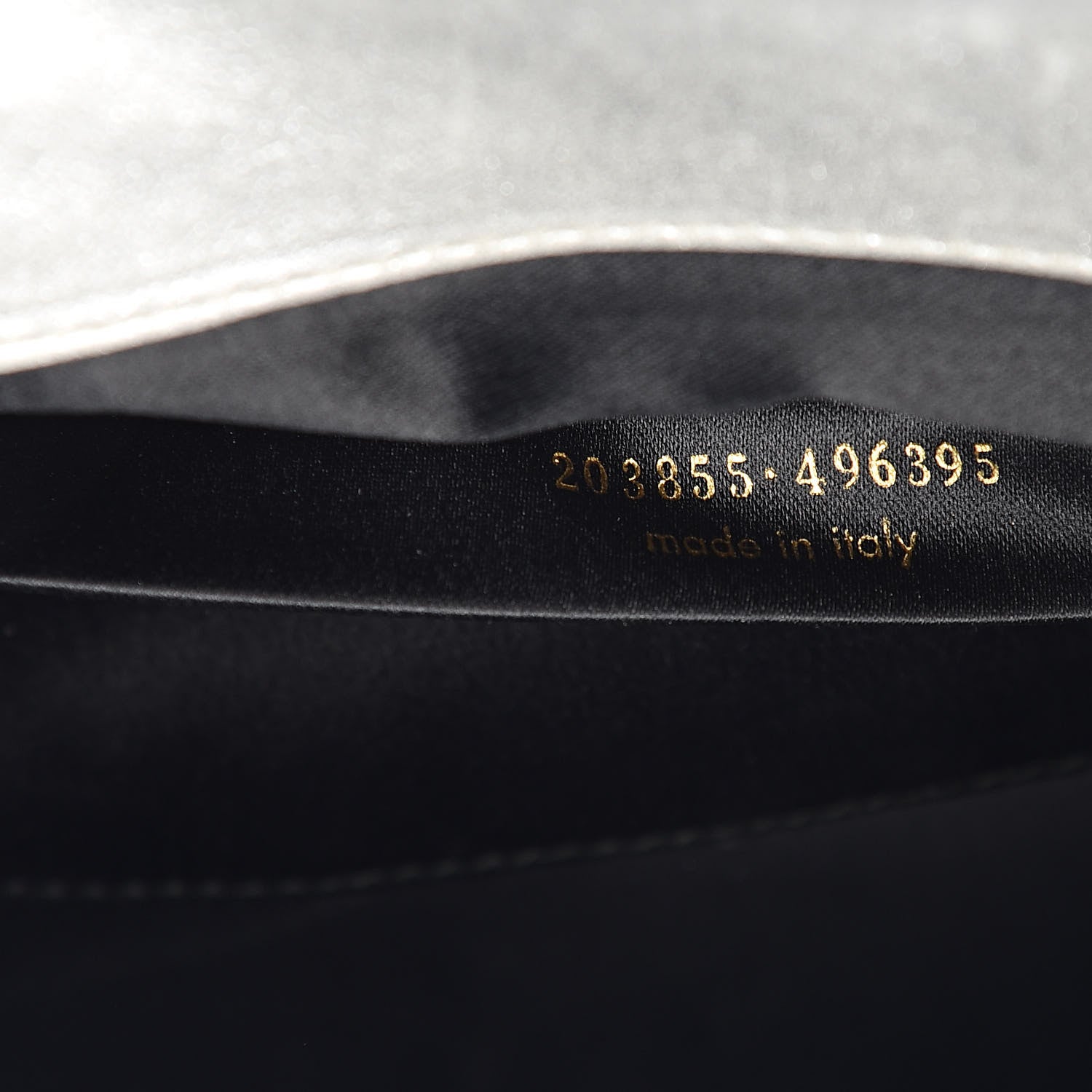 Saint Laurent Metallic Calfskin Monogram Large Belle De Jour Clutch Silver 7 of 9
