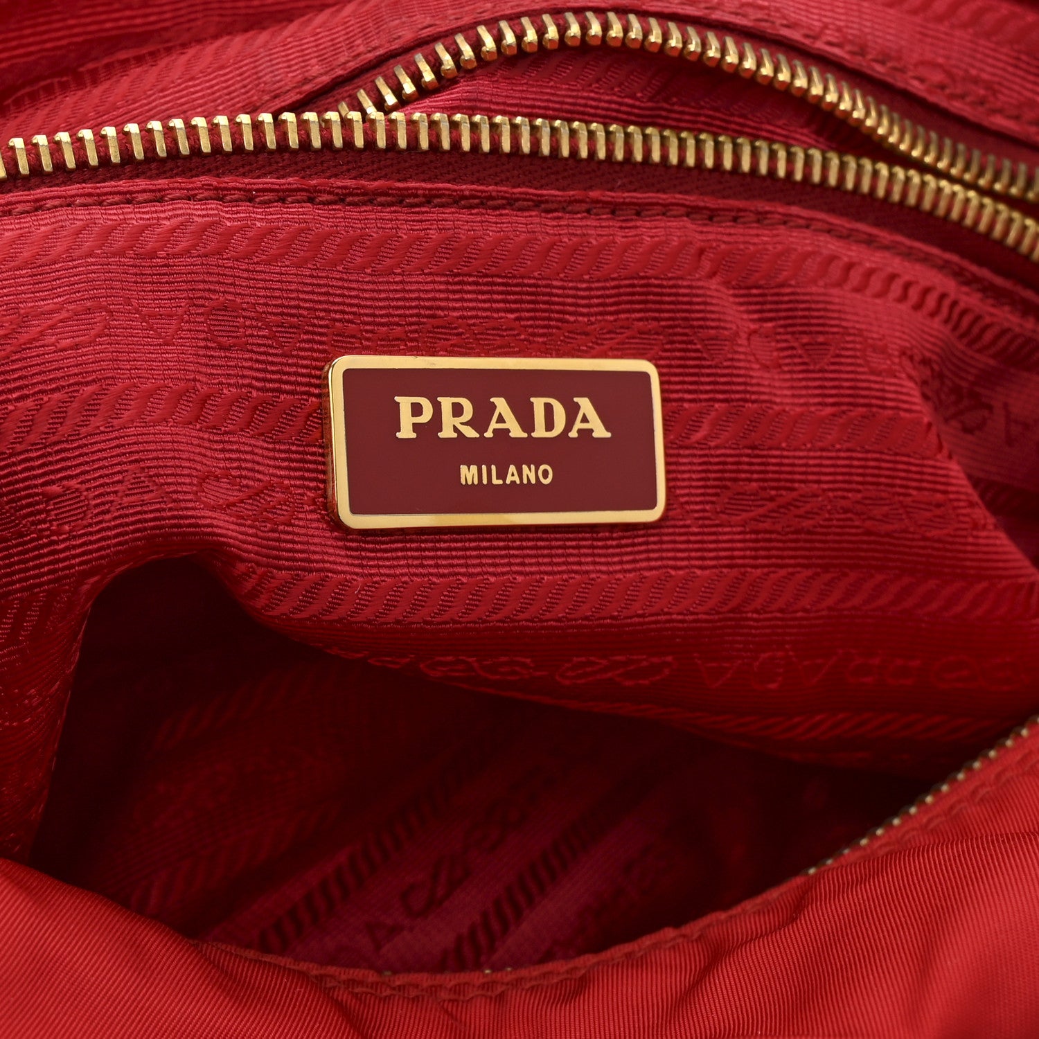 Prada Tessuto Nylon Saffiano Messenger Bag Red 7 of 12