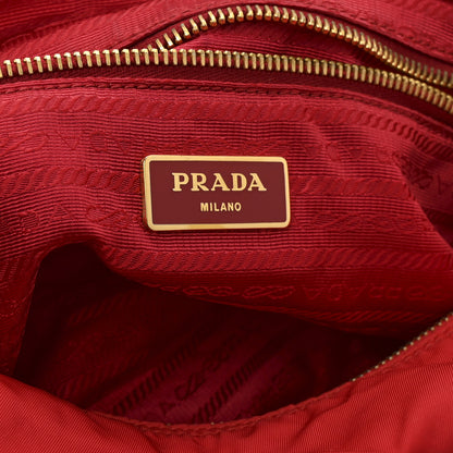 Prada Tessuto Nylon Saffiano Messenger Bag Red 7 of 12