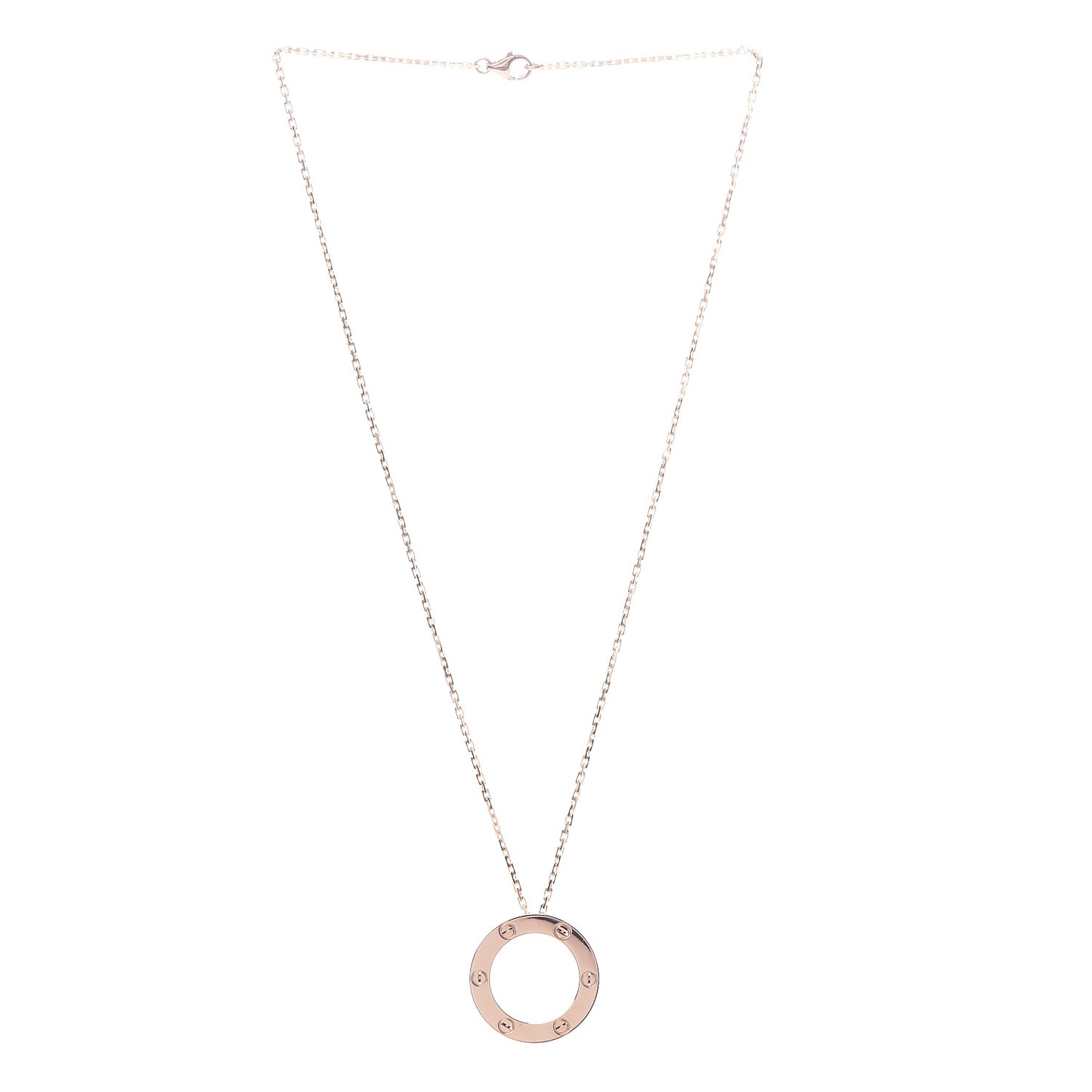 18K Pink Gold LOVE Pendant Necklace