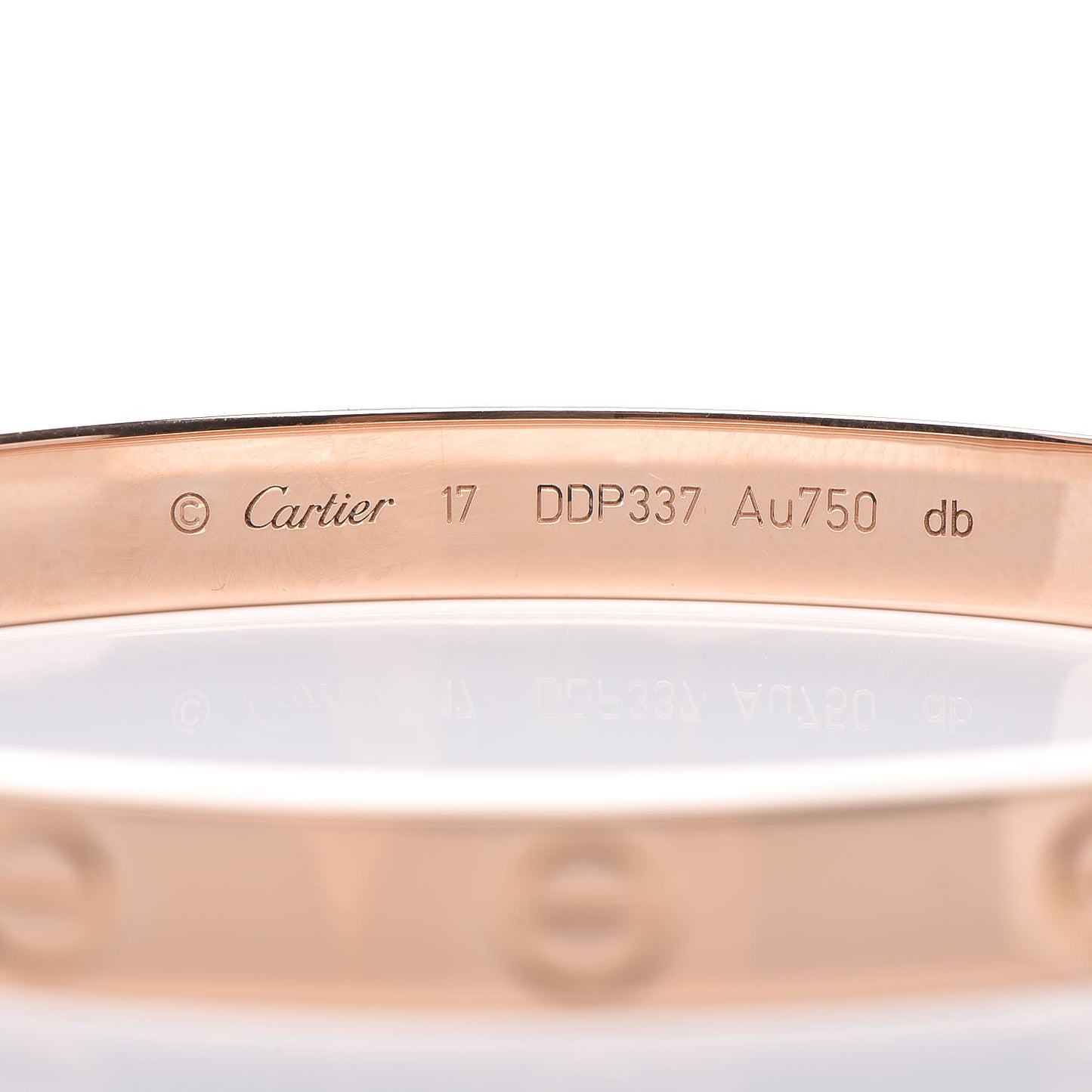18K Pink Gold LOVE Bracelet 17