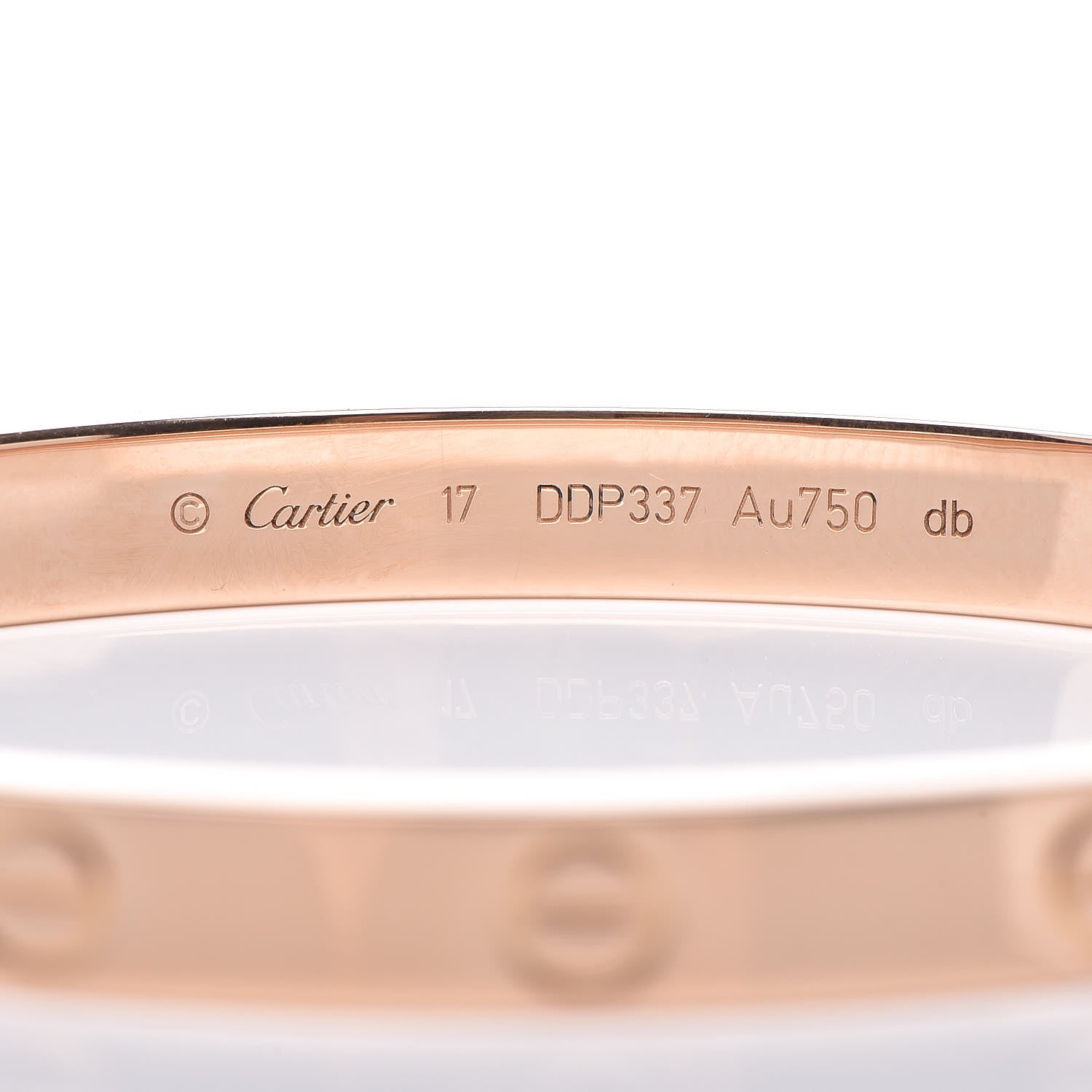 Cartier 18K Pink Gold LOVE Bracelet 17 4 of 6