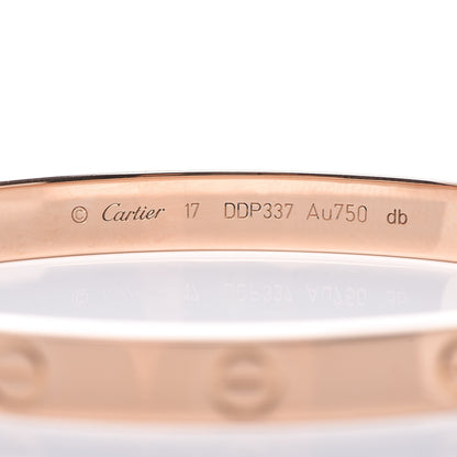 Cartier 18K Pink Gold LOVE Bracelet 17 4 of 6