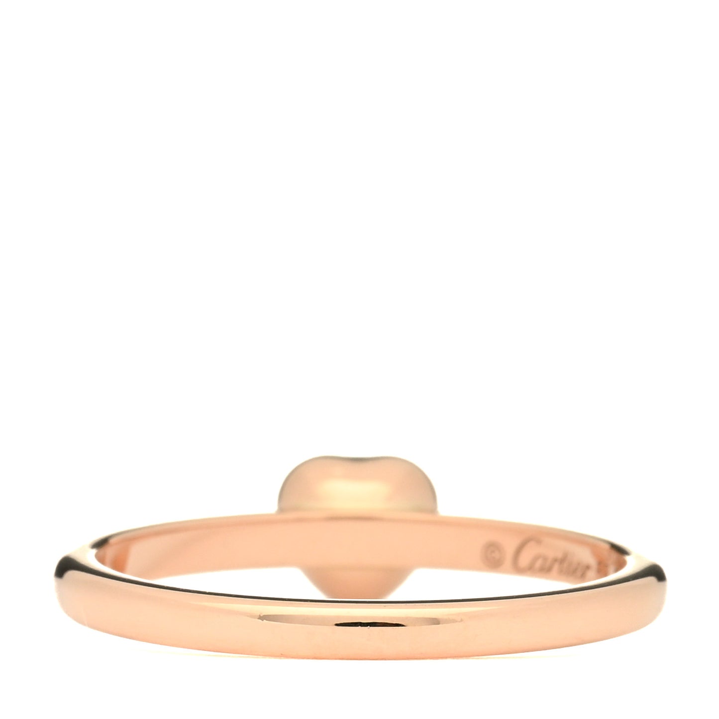 18K Pink Gold Diamond D'Amour Heart Ring 53 6.5