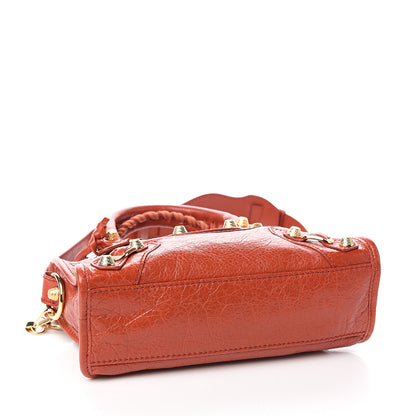 Balenciaga Agneau Giant 12 Gold Hardware Mini City Rouge Ambre 3 of 9