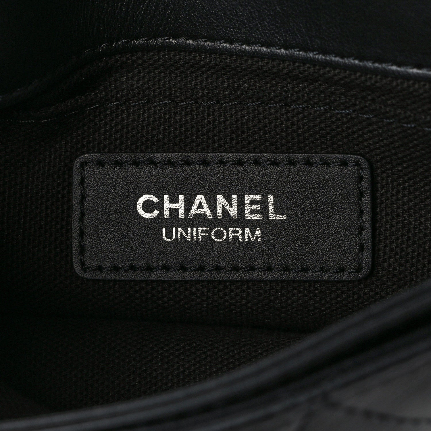 Chanel Calfskin Quilted CC Uniform Flap Belt Bag Black 6 of 12
