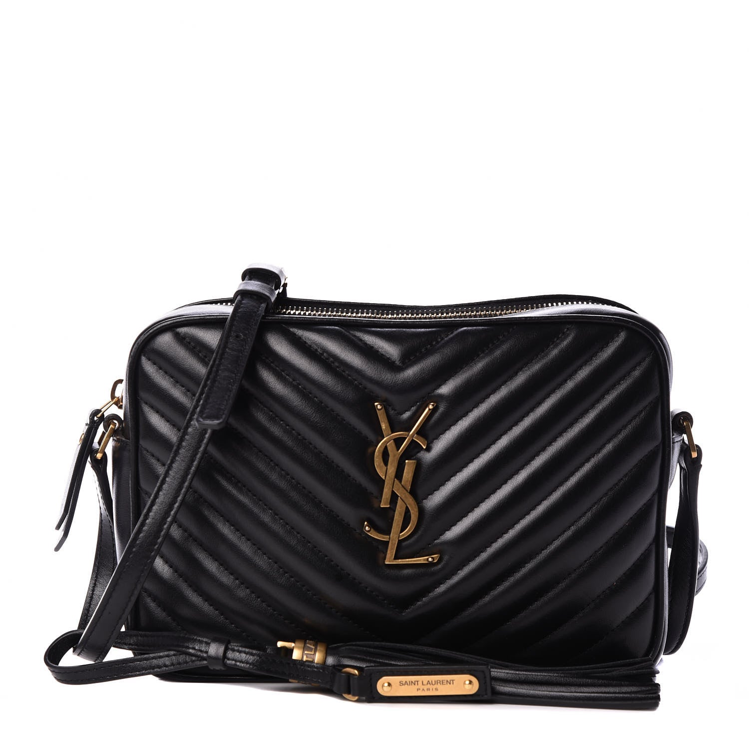 Saint Laurent Calfskin Matelasse Monogram Lou Camera Bag Black 1 of 10