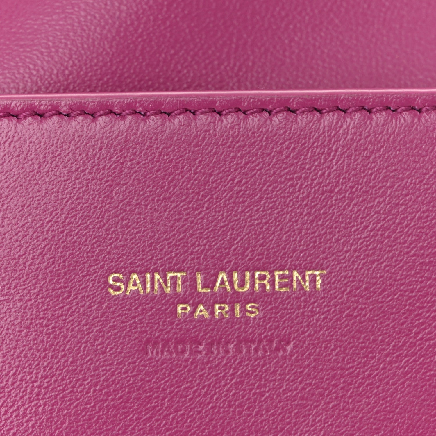 Saint Laurent Smooth Calfskin Suede Medium Reversible Monogram Kate Satchel Rose Rubis 19 of 35
