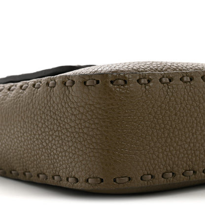 Fendi Cuoio Roma Sellerissima Nappa Sintetica Tape Stitch Baguette Wood 9 of 13