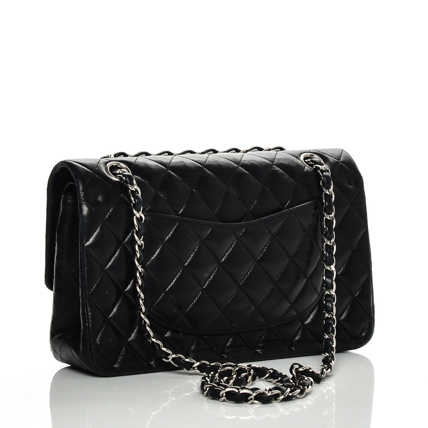 Chanel Lambskin Quilted Medium Double Flap Black 3 of 7