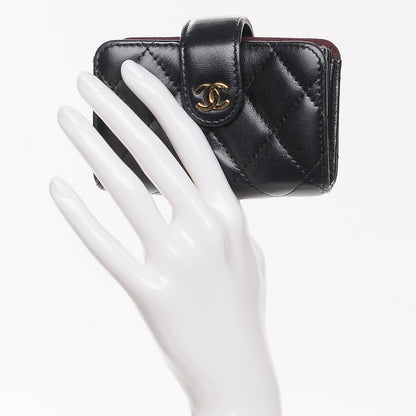 Chanel Lambskin Quilted Gusseted Card Holder Black 2 of 8
