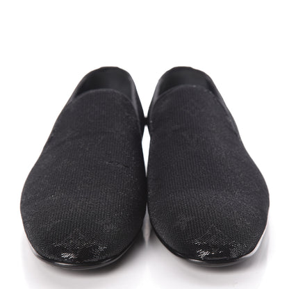 Louis Vuitton Monogram Embroided Sequins Mens Grenelle Richelieu Shoes 8.5 Black 2 of 7