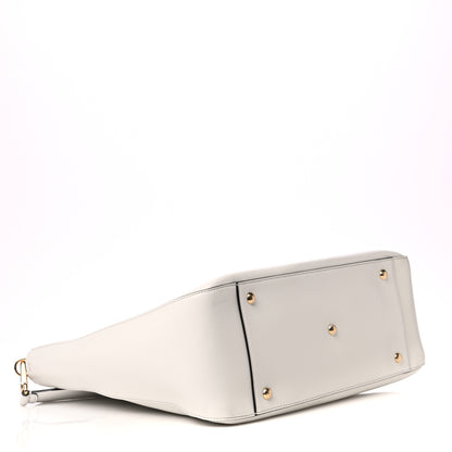 Fendi Vitello Glacier Medium FF Tote White 3 of 8