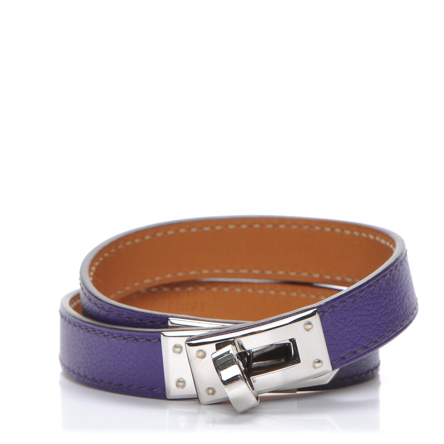Hermes Swift Kelly Double Tour Bracelet M Iris 1 of 7