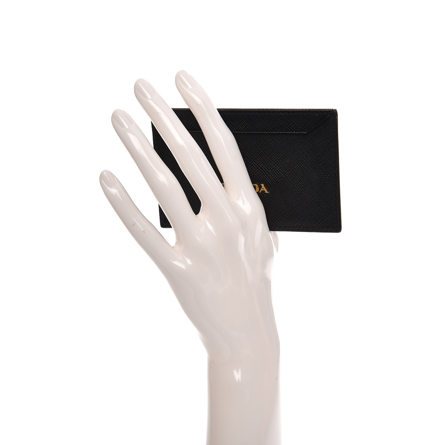 Saffiano Metal Card Case Black